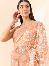 Remedying Peach Colour Saree